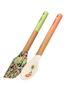 CK PT SILICONE & WOOD UTENSIL SET 2PK