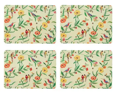 Ck Summer Birds 4Pk Cork Back Placemats - image 1