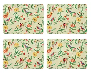 Ck Summer Birds 4Pk Cork Back Placemats - image 1