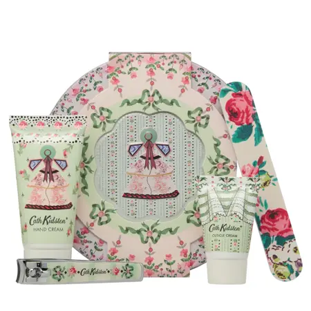 Cath Kidson WILD FLOWERS WILD WOMEN Manicure Set in Tin (Hand Cream 30ml, Cuticle Cream 15ml, Emery Board & Nail Clippers) - image 1