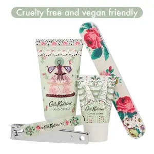 Cath Kidson WILD FLOWERS WILD WOMEN Manicure Set in Tin (Hand Cream 30ml, Cuticle Cream 15ml, Emery Board & Nail Clippers) - image 2