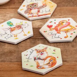 Ceramic Coaster Set - Party Animals - image 2