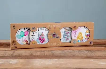 Ceramic Coaster Set - Time For Tea - image 2