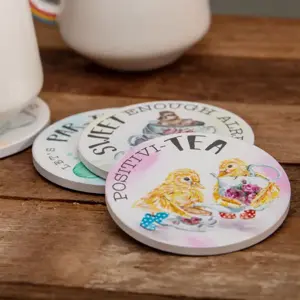 Ceramic Coaster Set - Time For Tea - image 3