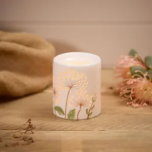 Ceramic Wax Melt Burner With Cut Out Flower Detail - image 1