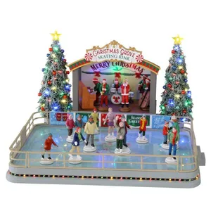 CHRISTMAS GROVE SKATING RINK, INCL. ADAPTOR 74254, 550 mA (WHITE)