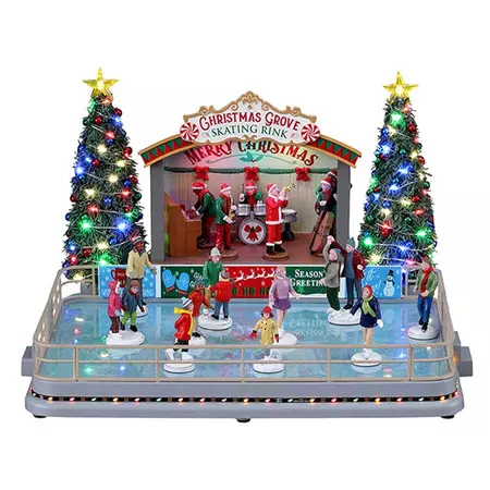 CHRISTMAS GROVE SKATING RINK, WITH 4.5V ADAPTOR