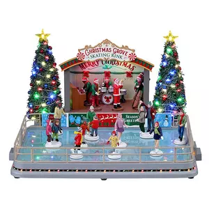 CHRISTMAS GROVE SKATING RINK, WITH 4.5V ADAPTOR