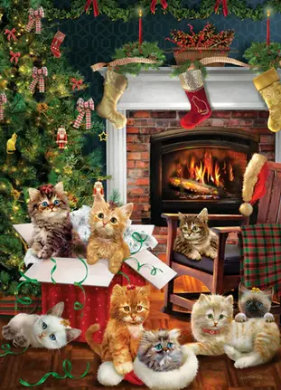 Christmas Kittens 1000 Piece Jigsaw Puzzle