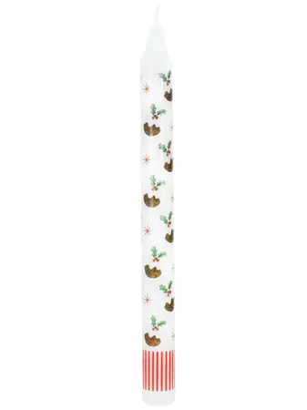 Christmas Puddings Crown Dinner Candle