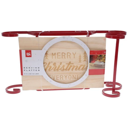 Christmas Sleigh Wooden Serving Platter
