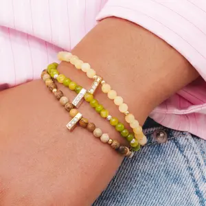 Citrine & gold beads healing crystals bracelet - image 3
