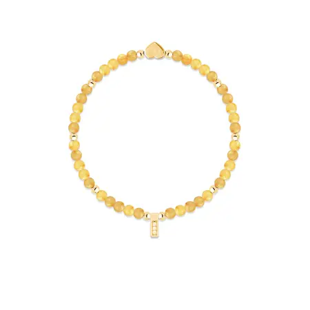 Citrine & gold beads healing crystals bracelet - image 2