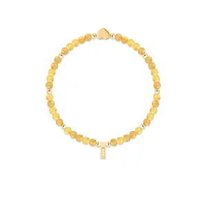 Citrine & gold beads healing crystals bracelet - image 2