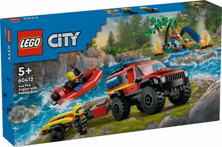 City Fire - 4x4 Fire Truck with Rescue Boat