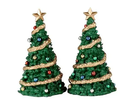 CLASSIC CHRISTMAS TREE,  SET OF 2