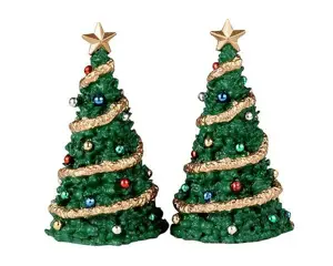 CLASSIC CHRISTMAS TREE,  SET OF 2
