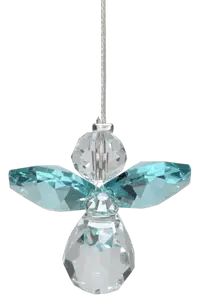 Classic Crystal Guardian Angel Blue Zircon - image 1