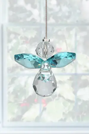 Classic Crystal Guardian Angel Blue Zircon - image 2