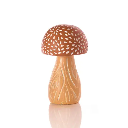 Clay Rustic Mushroom Ornament With Speckles Large - image 1
