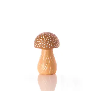 Clay Rustic Mushroom With Speckles Ornament Small - image 1