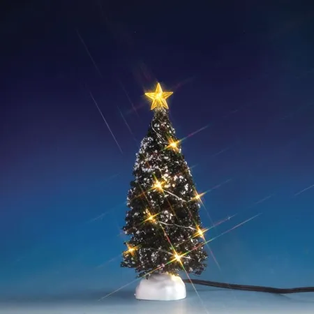 CLEAR LIGHT EVERGREEN TREE, MEDIUM,  Battery Operated (4.5V)
