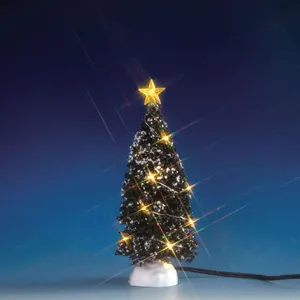 CLEAR LIGHT EVERGREEN TREE, MEDIUM,  Battery Operated (4.5V)