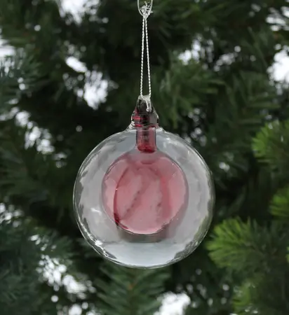 Clear/Red Bauble in a Bauble