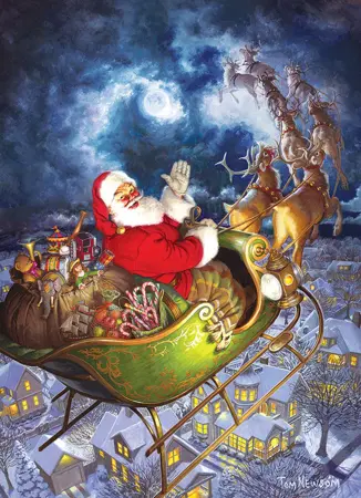 Cobble Hill Merry Christmas to All 1000 Piece Jigsaw Puzzle - image 2