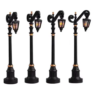 COLONIAL STREET LAMP,  SET OF 4, Battery Operated (4.5V)
