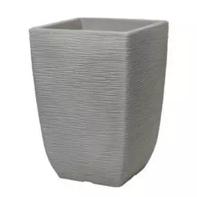 Cotswold Planter 33cm Tall Square  Limestone Grey