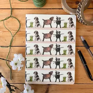 Country Dogs Large Soft Notebook by Alex Clark