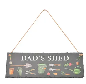 Country Living 30 x 10cm Slate Hanging Plaque "Dads Shed"
