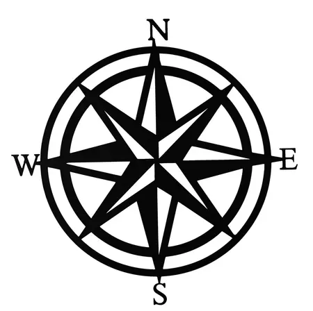 Country Living Metal Wall Art 40cms - Compass