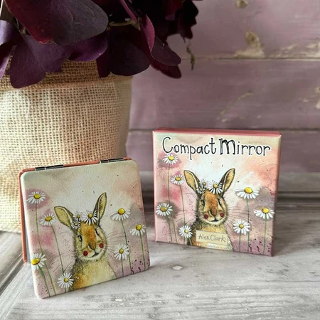 Cpm05 Rabbits And Daisies Compact Mirror - image 2