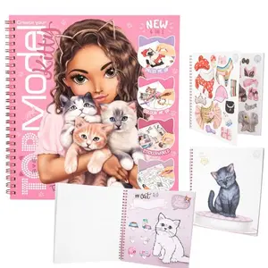 Create Your TOPModel Kitty Colouring Book - image 1