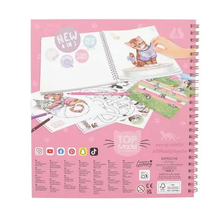 Create Your TOPModel Kitty Colouring Book - image 3