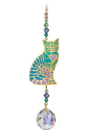 Crystal Dreams Sitting Cat Heart - Aurora - image 1