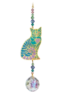 Crystal Dreams Sitting Cat Heart - Aurora - image 1