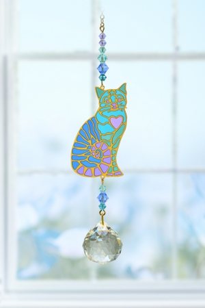 Crystal Dreams Sitting Cat Heart - Aurora - image 2