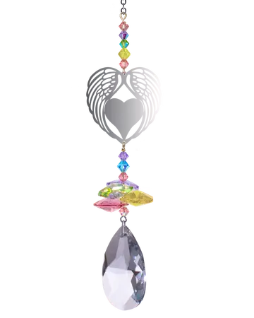 Crystal Fantasy Angel Wing Heart - Confetti