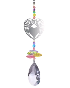 Crystal Fantasy Angel Wing Heart - Confetti