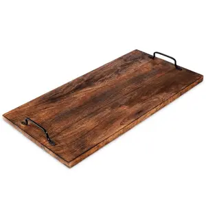 Cutting Board Mango Wood Metal - image 1