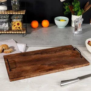 Cutting Board Mango Wood Metal - image 2