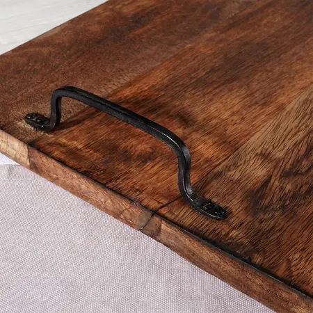 Cutting Board Mango Wood Metal - image 3