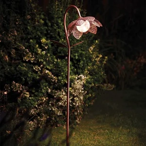 Damasque Solar Bloom - Bronze Stake Light - image 1