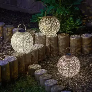 Damasquette - Bronze Solar Lantern