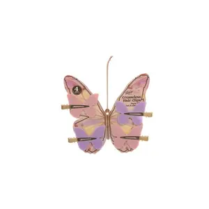 Daniella Creations Butterfly Creasless Hair Clips x 4