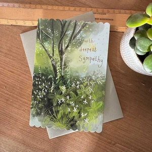 Dc32 Woodland Flowers Sympathy Card - image 1