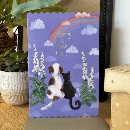 Dc33 Rainbows Pet Sympathy Card - image 2